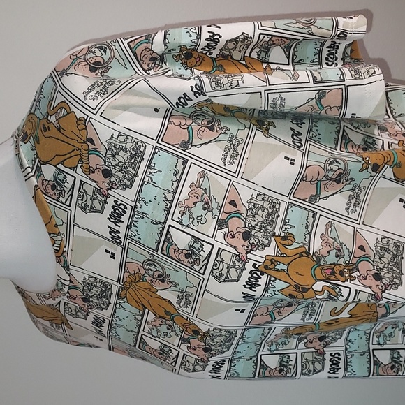 Scooby-Doo All Over Comic Graphic Cotton Poly Short Sleeve T-Shirt Size XL 15-17 - Picture 8 of 9